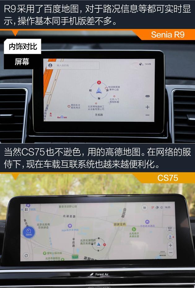 奔腾Senia R9对比长安CS75 做好细节才能脱颖而出