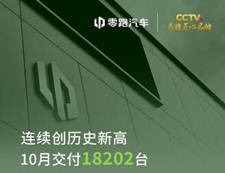一线新能源市场地位日益稳固 10月份零跑交付18202台