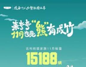 补贴至高1万 吉利熊猫