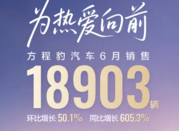 方程豹6月销量近19000辆，钛3月销破万，豹5蝉联冠军