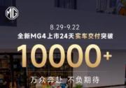 展现热销实力 全新MG4上市24天实车交付10000+